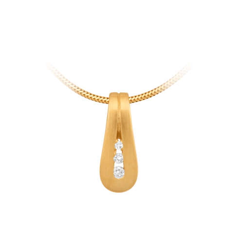 Anhänger aus 750er Gelbgold »100002« mit Diamanten
