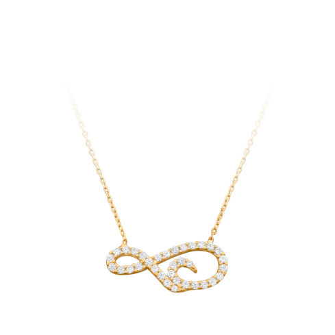 Halskette »585er Gold, Unendlich (Infinity), 101190« mit Zirkonia