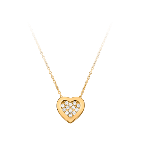 Halskette »585er Gold, Herz (Heart), 101196« mit Zirkonia