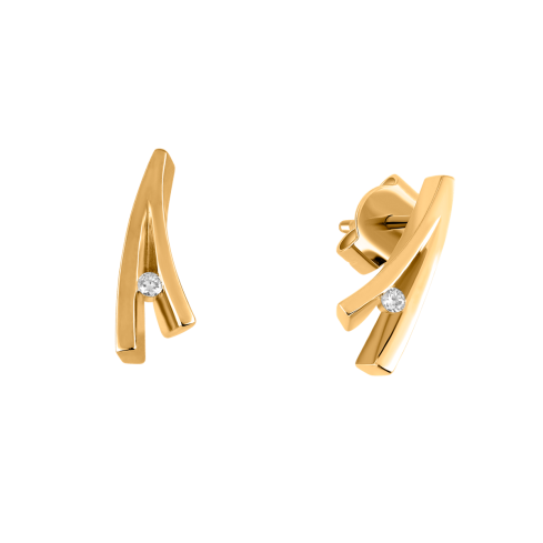 Ohrstecker aus 750er Gelbgold »100009« mit Diamanten
