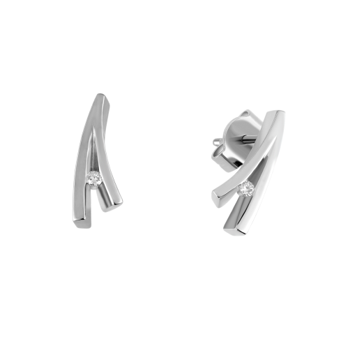 Ohrstecker aus 750er Weissgold »100011« mit Diamanten