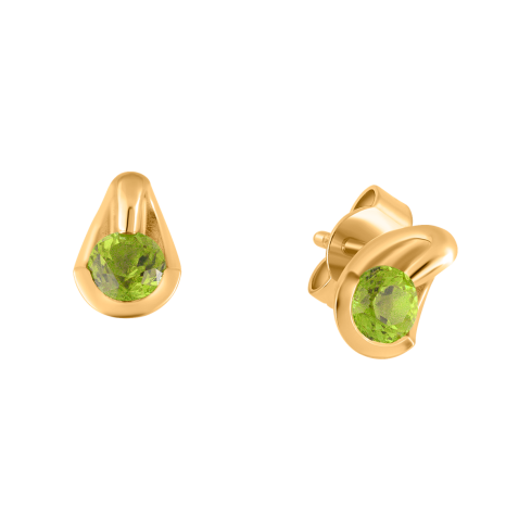 Ohrstecker aus 750er Gelbgold »100025« mit Peridot