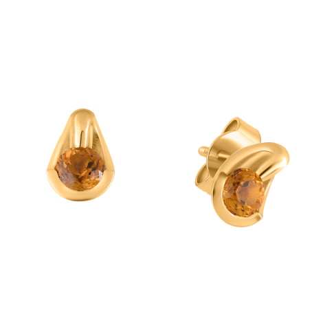 Ohrstecker aus 750er Gelbgold »100027« mit Citrin