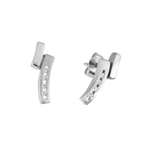 Ohrstecker aus 750er Weissgold »100029« mit Diamanten