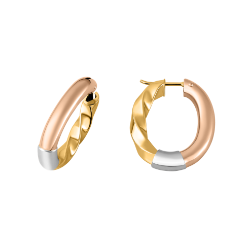 Creolen aus 750er Gelbgold und Weissgold »100862«