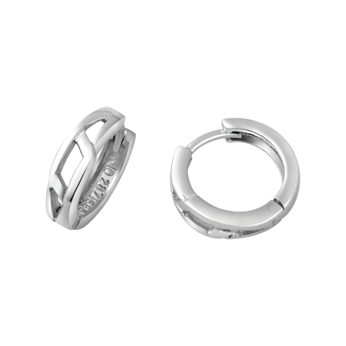 Creolen aus 585er Weissgold »100905«