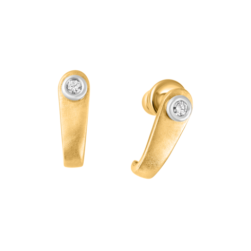 Ohrstecker aus 750er Gelbgold »100907« mit Diamanten