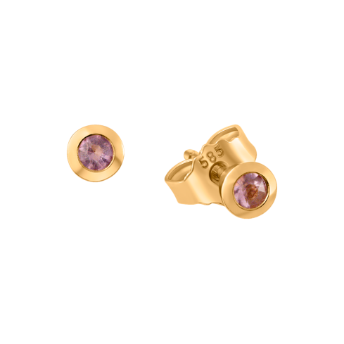Ohrstecker aus 585er Gelbgold »100917« mit Amethyst