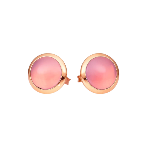 Ohrstecker aus Edelstahl rosé vergoldet »101150« mit Rosenquarz