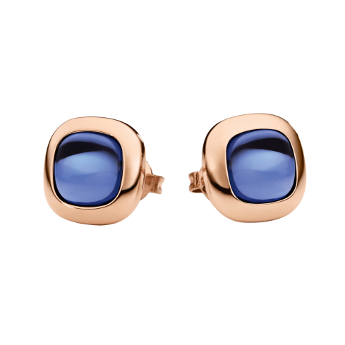 Ohrstecker aus Edelstahl rosé vergoldet »101161« mit Hydrothermalquarz