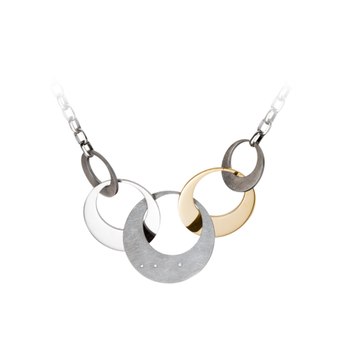Collier aus Titan »100074« mit Diamanten