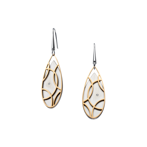 Ohrhänger aus Titan »100073« mit Diamanten