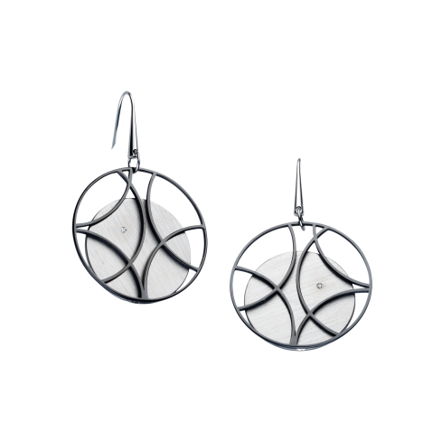 Ohrhänger aus Titan »100077« mit Diamanten