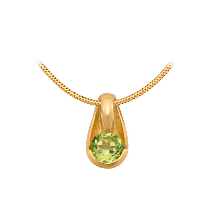 Anhänger aus 750er Gelbgold »100024« mit Peridot