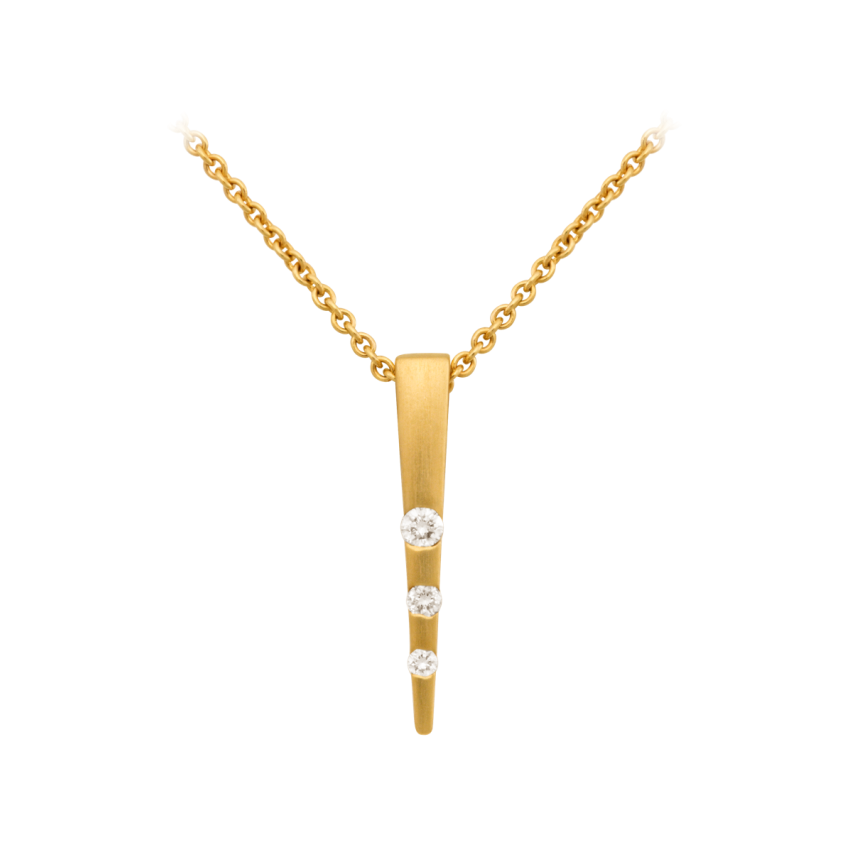 Anhänger aus 750er Gelbgold »100036« mit Diamanten