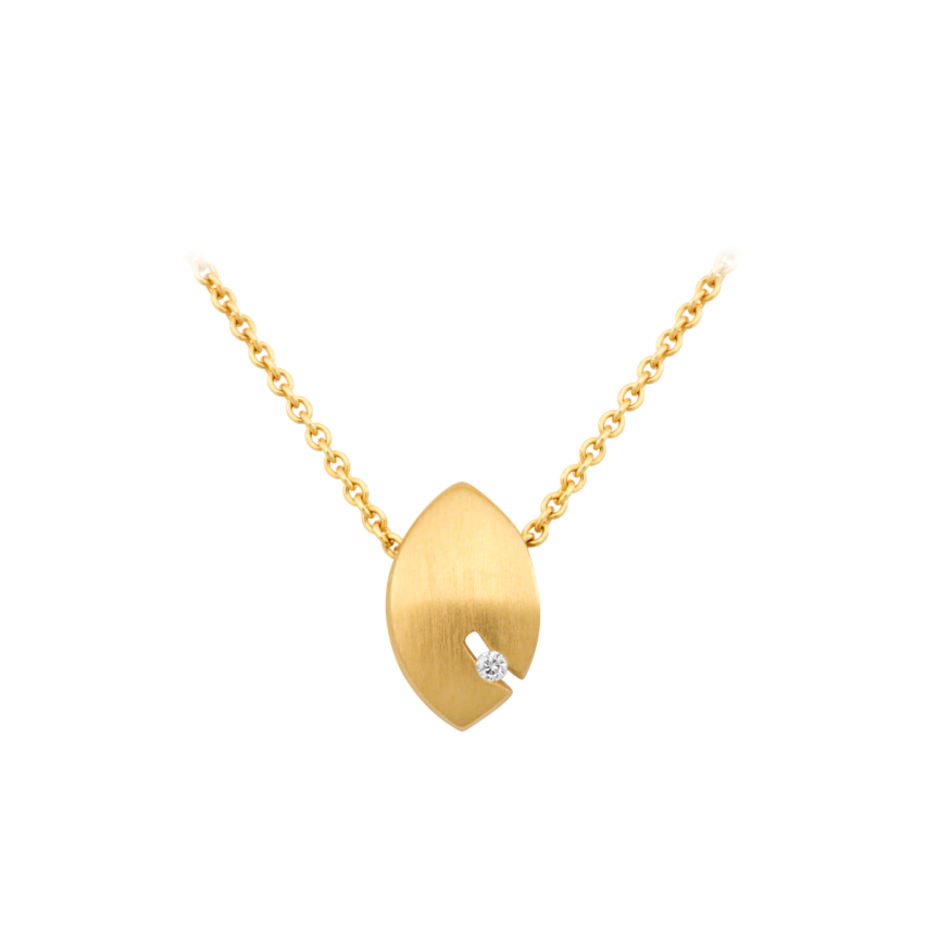 Anhänger aus 585er Gelbgold »100039« mit Diamant
