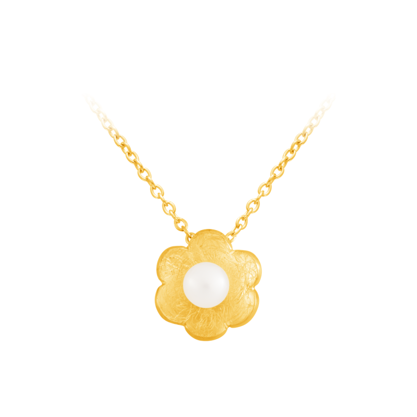 Anhänger aus 750er Gelbgold »Blume, 100304«