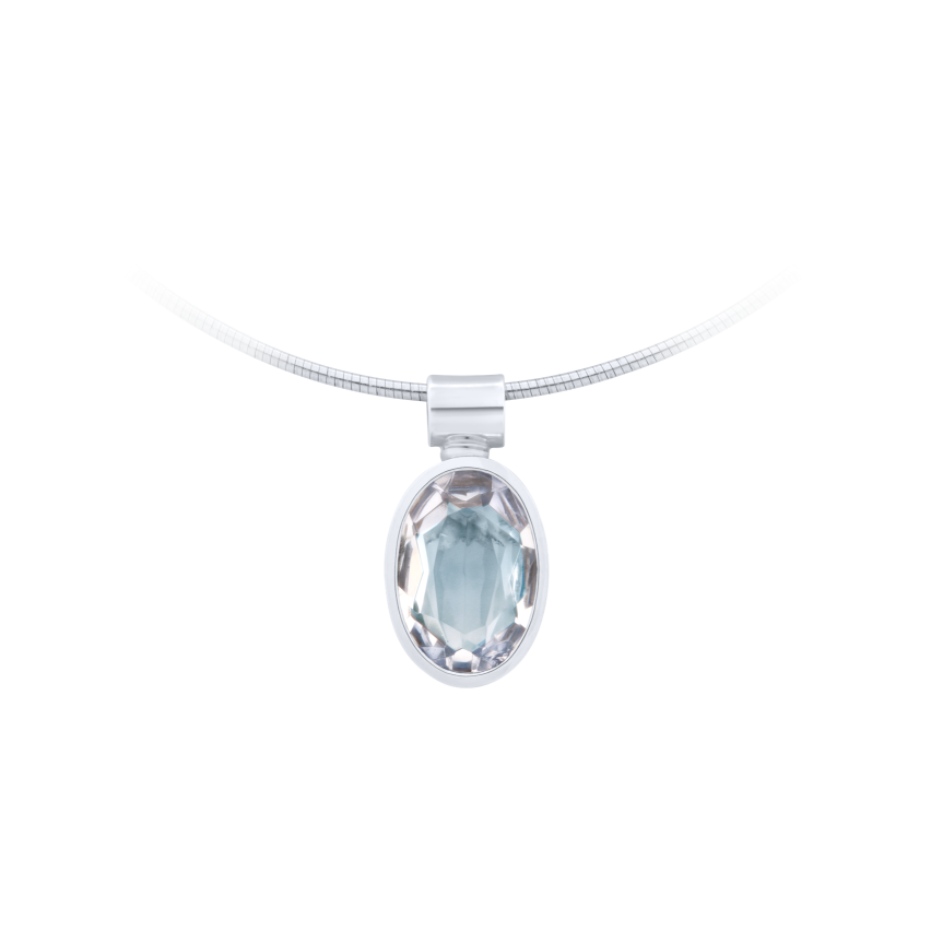 Anhänger aus 925er Silber »100314« mit Aquamarin