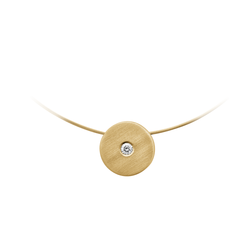 Anhänger aus 750er Gelbgold »100343« mit Diamant