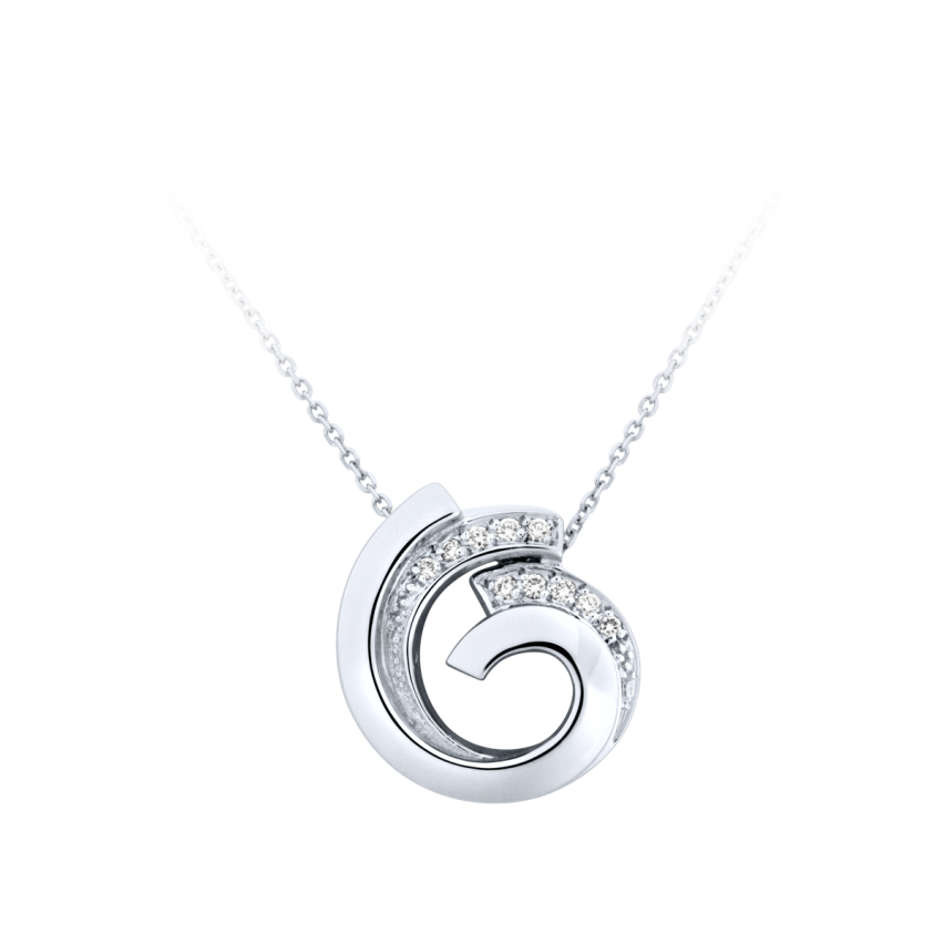 Anhänger aus 585er Weissgold »100345« mit Diamanten