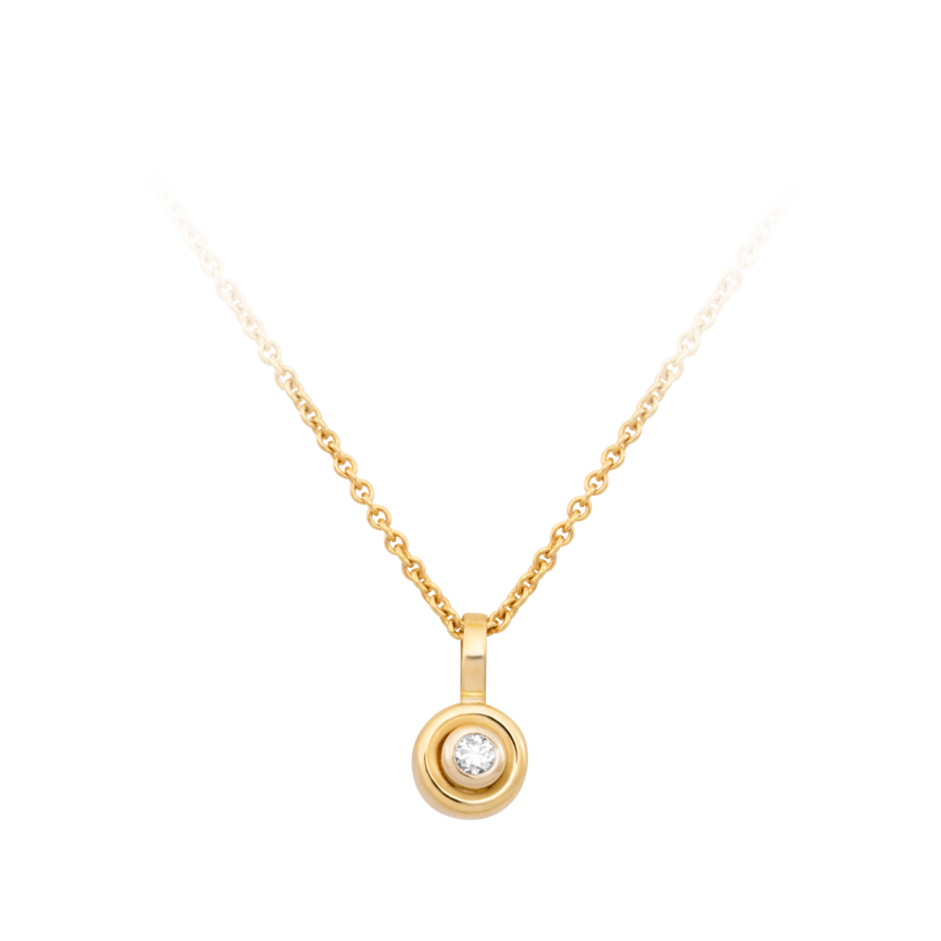 Anhänger aus 750er Gelbgold und Weissgold »100354« mit Diamant