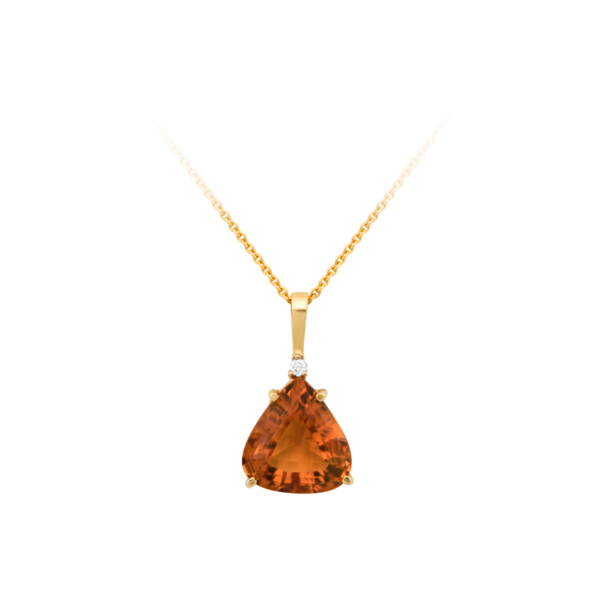 Anhänger aus 585er Gelbgold und Weissgold »100363« mit Diamant und Citrin