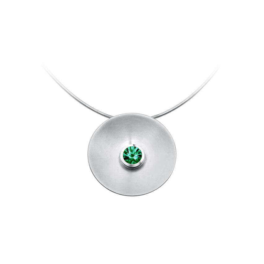Anhänger aus 925er Silber »100380« mit Prasiolith