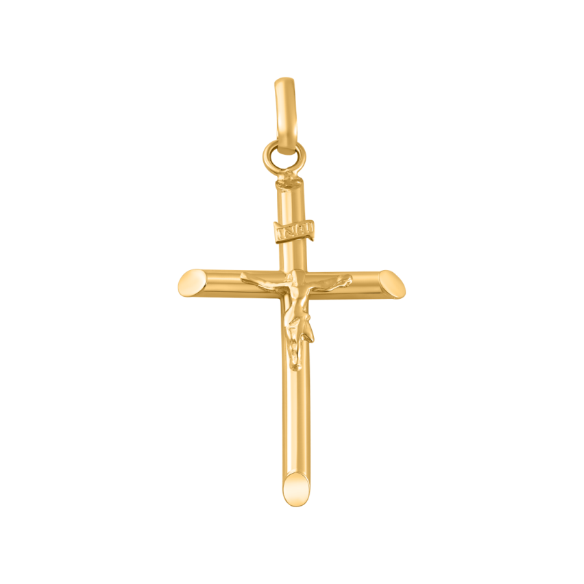 Anhänger aus 585er Gelbgold »Kreuz, Jesus, 100426«
