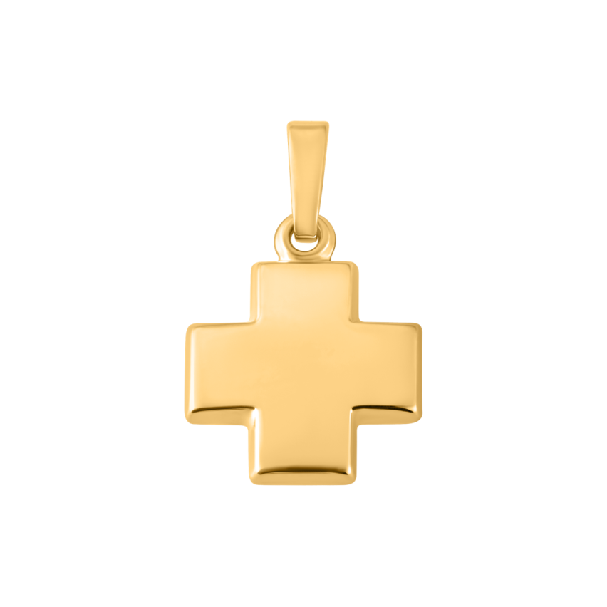 Anhänger aus 750er Gelbgold »Kreuz, 100428«