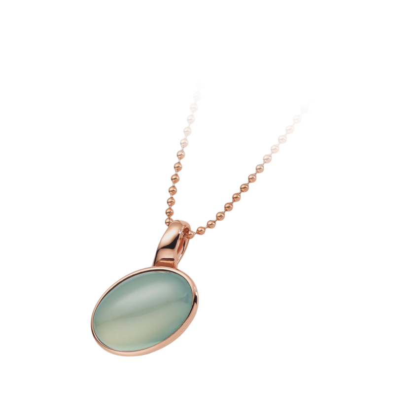 Anhänger aus Edelstahl rosé vergoldet »101071« mit Chalcedon