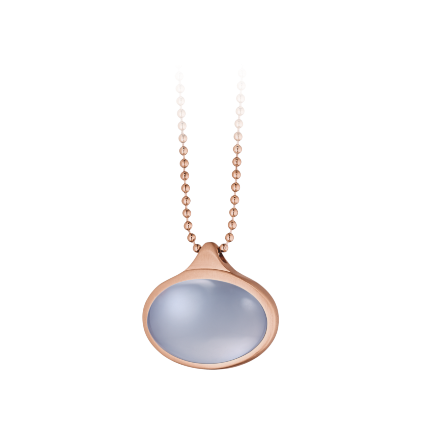 Anhänger aus Edelstahl rosé vergoldet »101094« mit Chalcedon