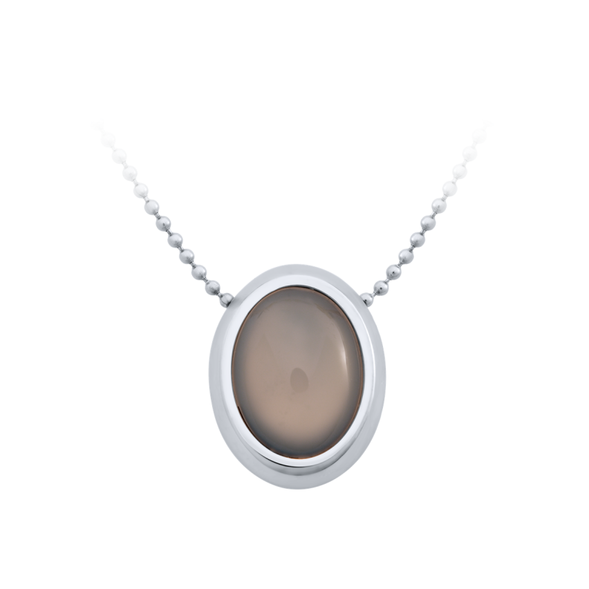 Anhänger aus Edelstahl »101119« mit Chalcedon