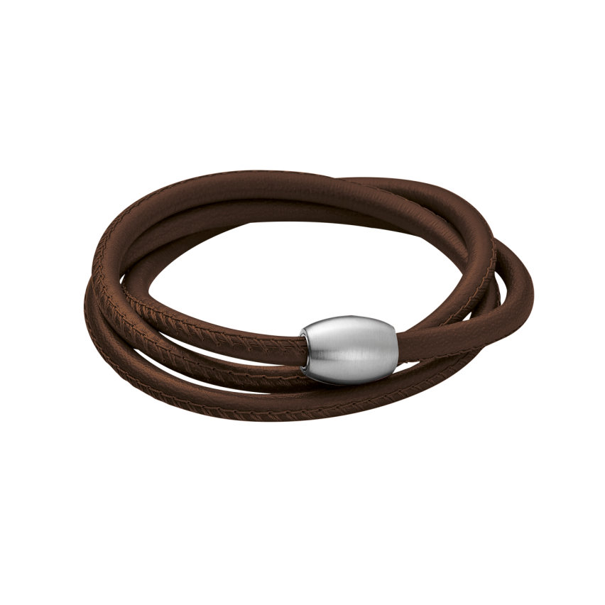 Armband aus Leder und Edelstahl »101169«
