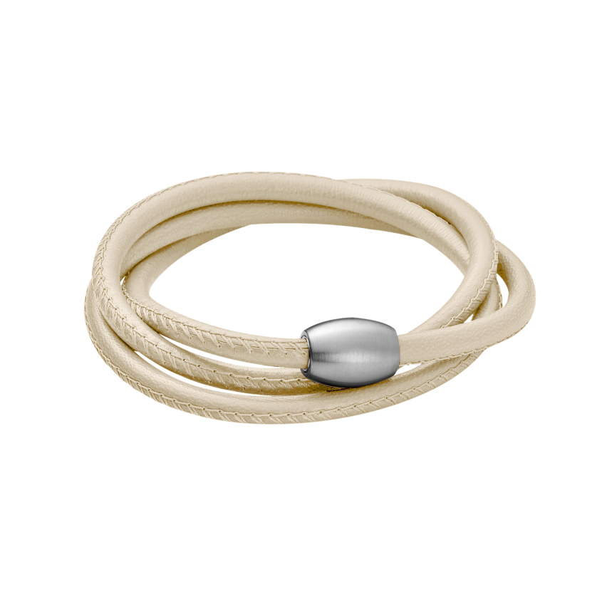 Armband aus Leder und Edelstahl »101170«