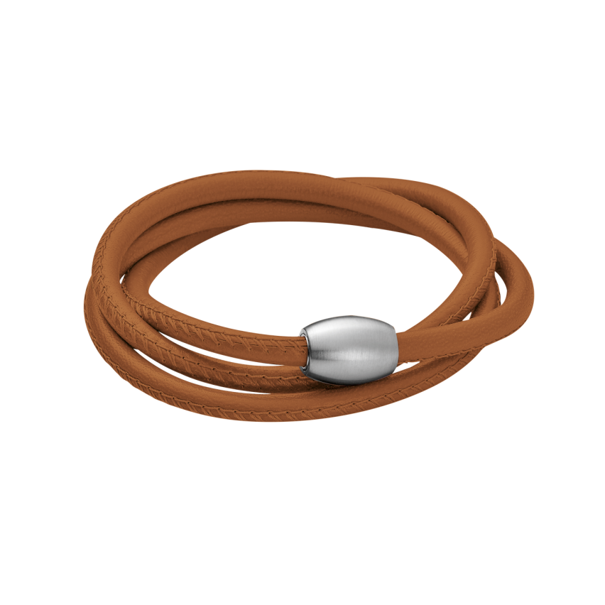 Armband aus Leder und Edelstahl »101172«