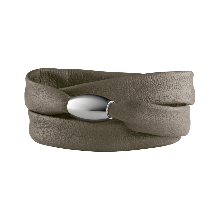 Armband aus Leder und Edelstahl »101179«