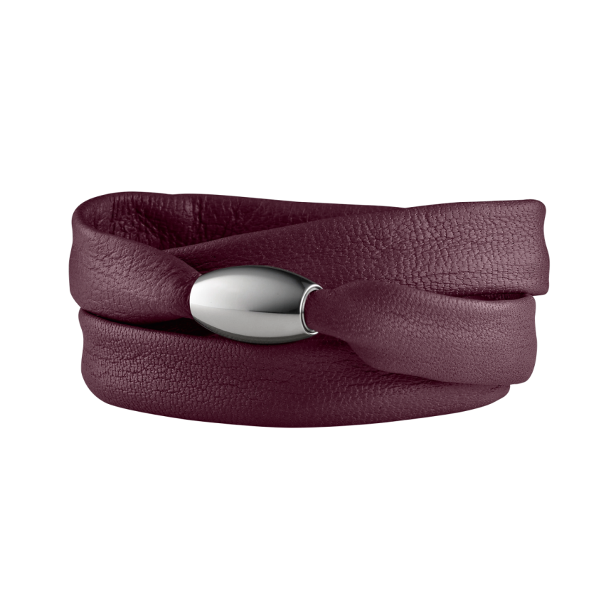 Armband aus Leder und Edelstahl »101181«