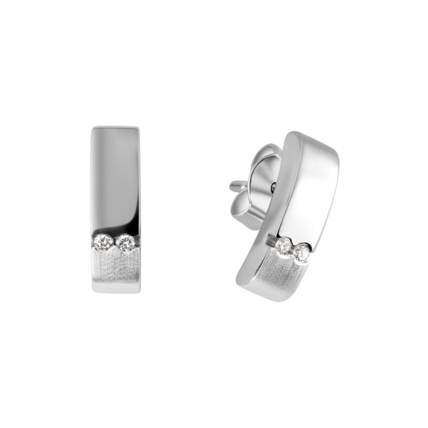 Ohrstecker aus 750er Weissgold »100033« mit Diamanten