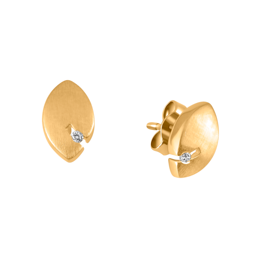 Ohrstecker aus 585er Gelbgold »100040« mit Diamanten