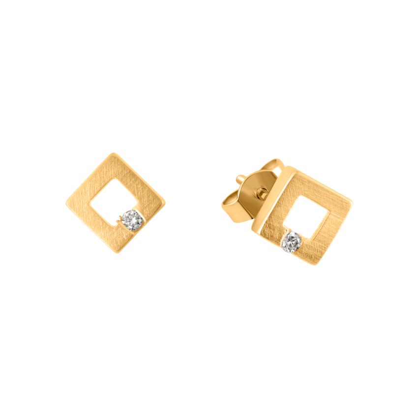 Ohrstecker aus 585er Gelbgold »100041« mit Diamanten