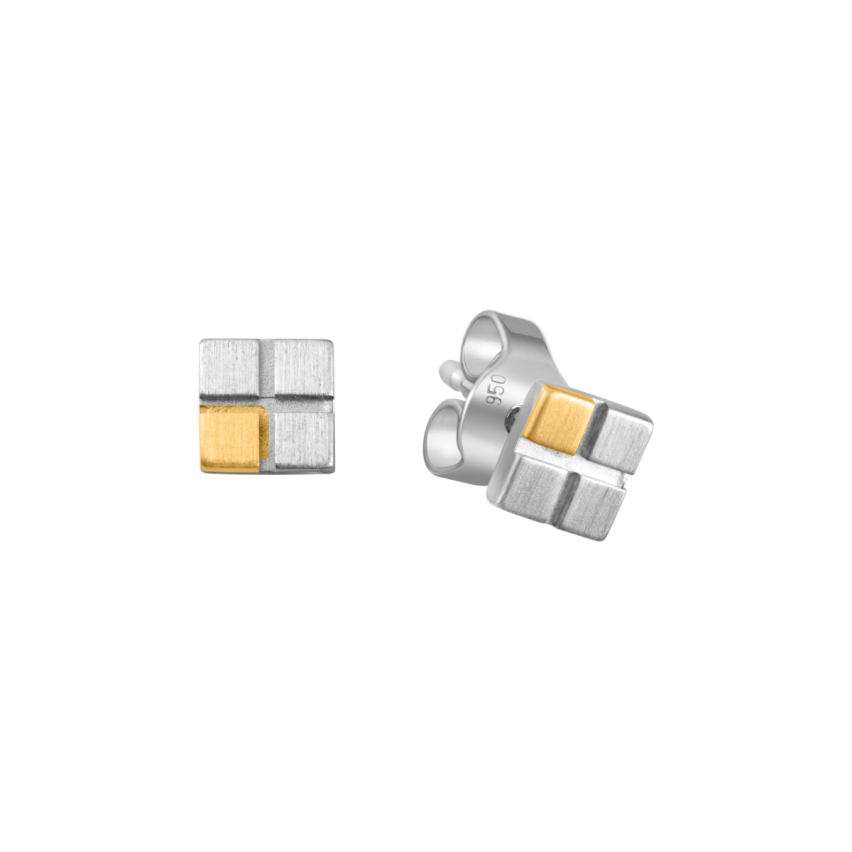 Ohrstecker aus 950er Platin und 750er Gelbgold »100057«