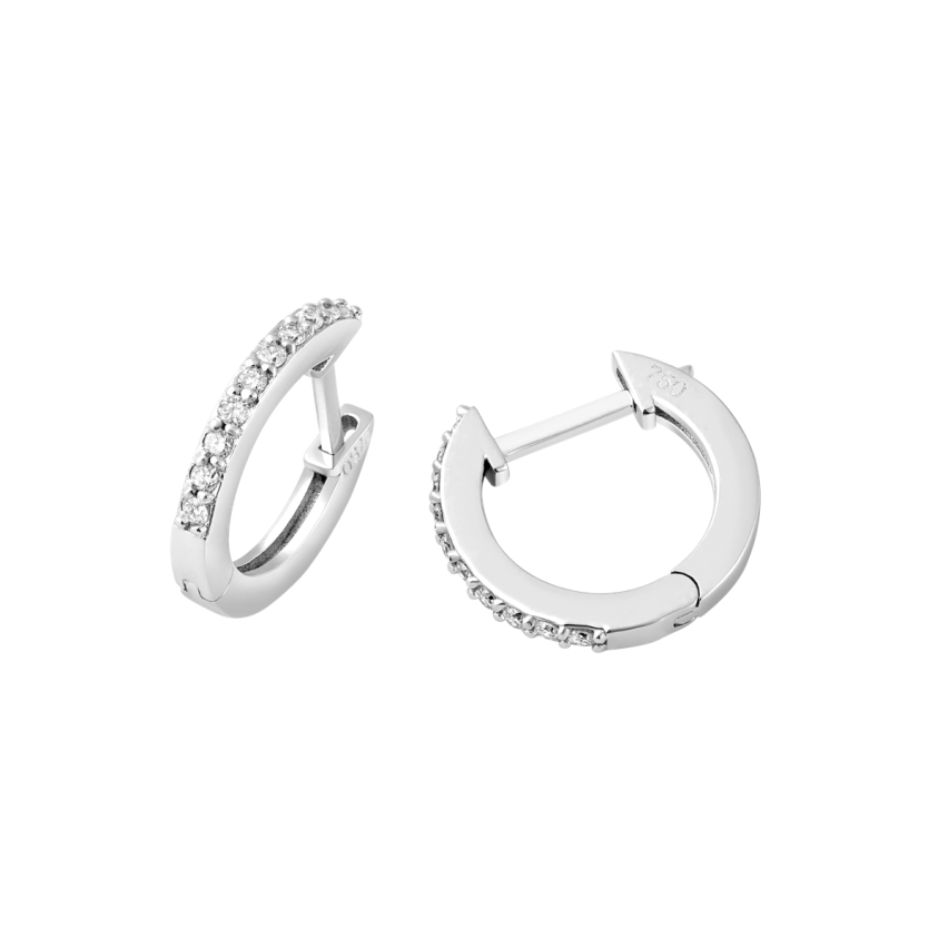 Creolen aus 750er Weissgold »100886« mit Diamanten