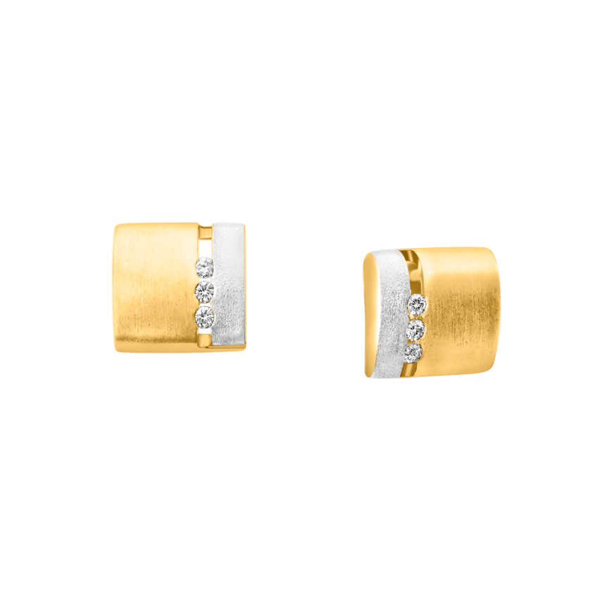 Ohrstecker aus 750er Gelbgold »100928« mit Diamanten