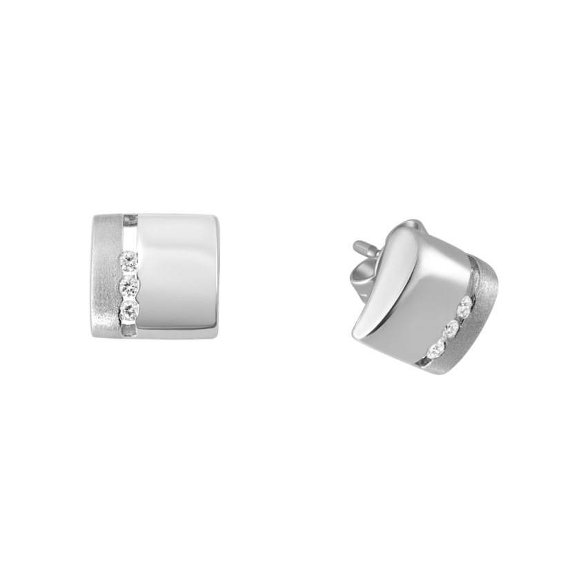 Ohrstecker aus 750er Weissgold »100929« mit Diamanten