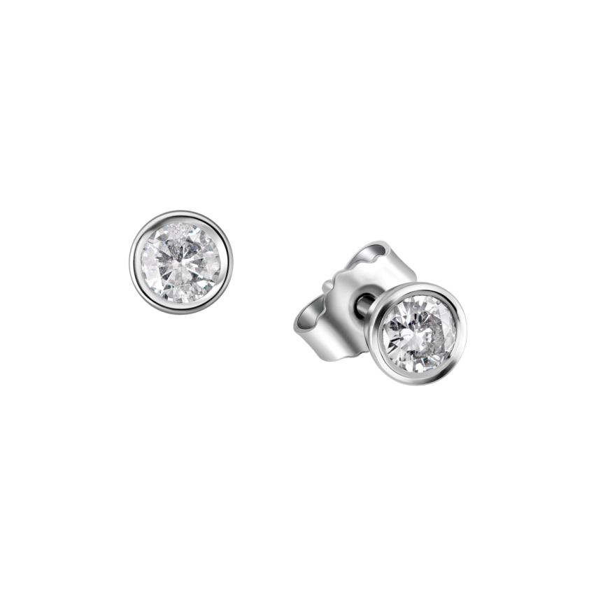 Ohrstecker aus 750er Weissgold »100939« mit Diamanten