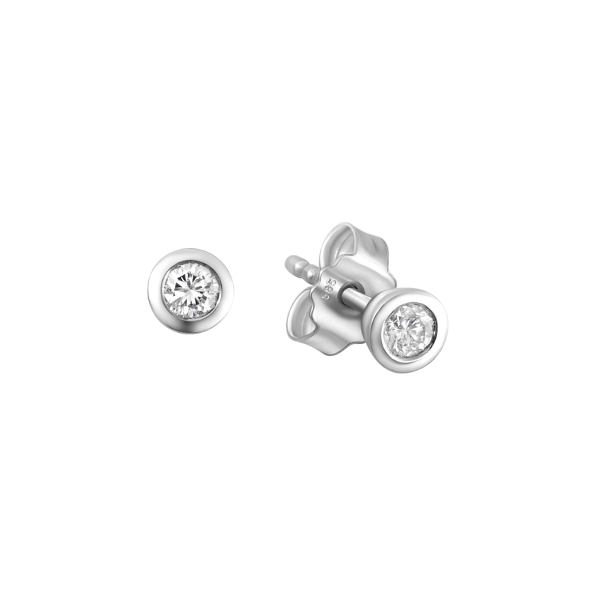Ohrstecker aus 585er Weissgold »100940« mit Diamanten
