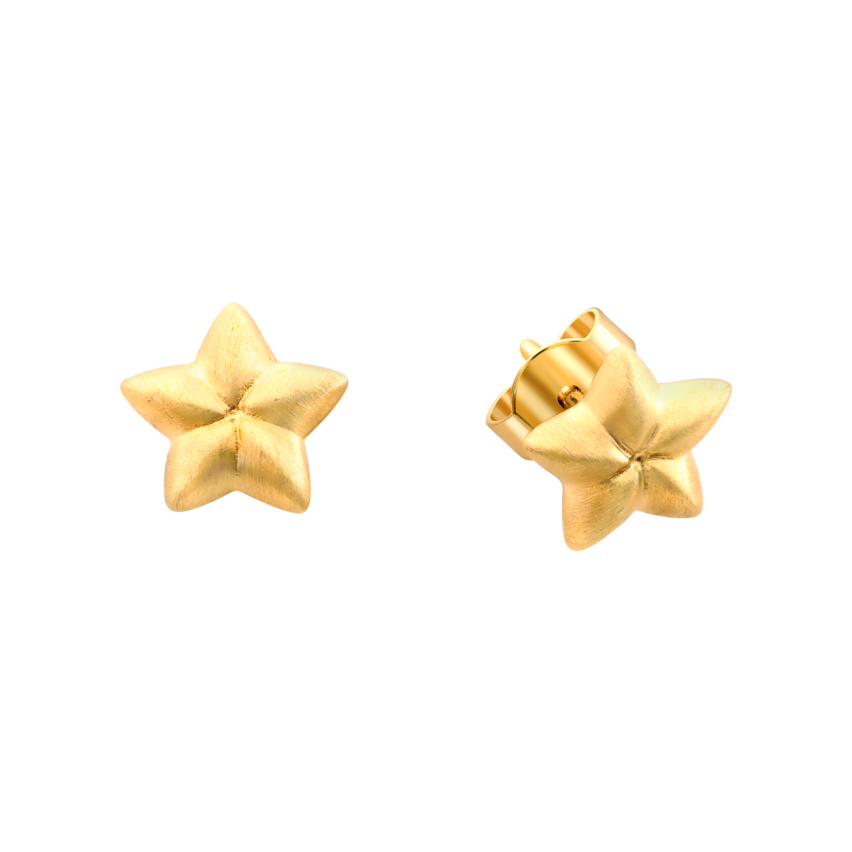 Ohrstecker aus 750er Gelbgold »Stern, 100950«