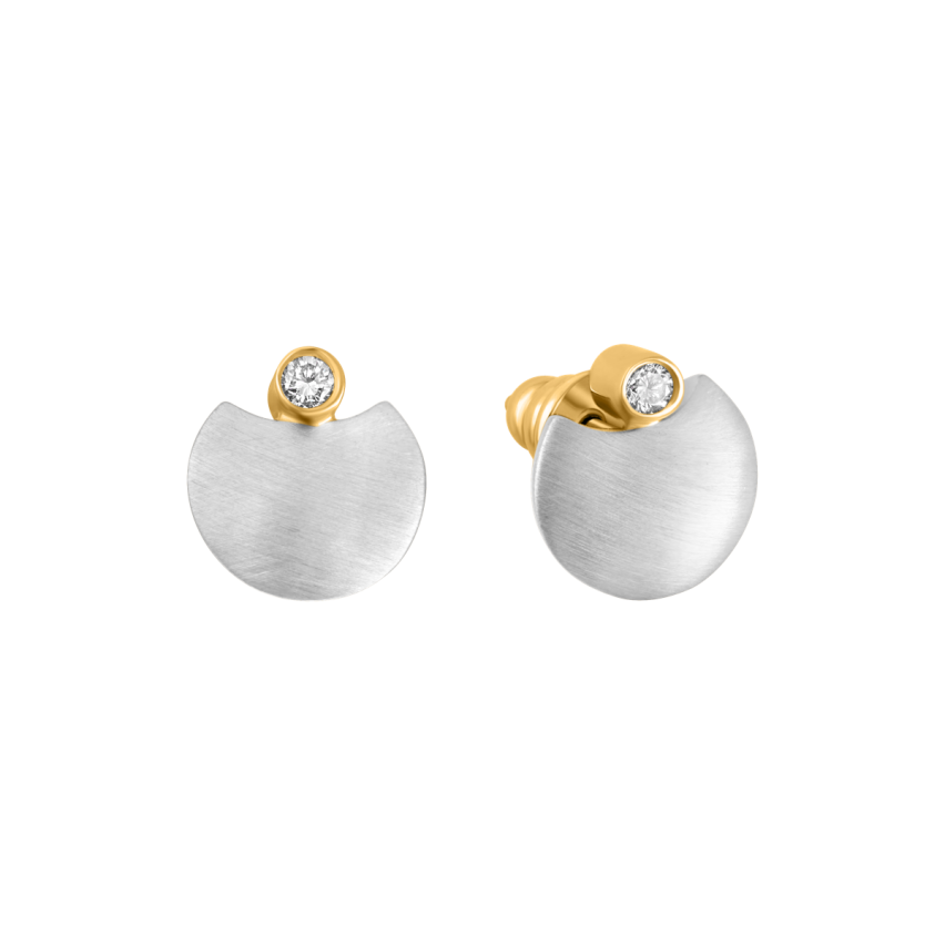Ohrstecker aus 950er Platin und 750er Gelbgold »100953« mit Diamanten