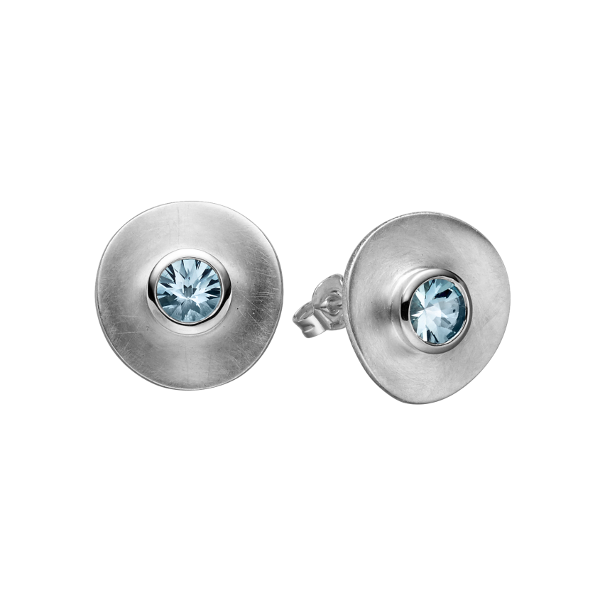 Ohrstecker aus 925er Silber »100975« mit Aquamarin