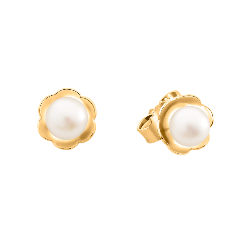 Ohrstecker aus 585er Gelbgold »Blume, 101004«